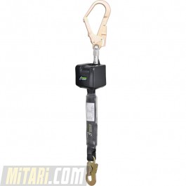 Valblok met band, Lengte: 2,50 mtr, met steigepijphaak en autohaak