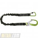 Veiligheidslijn (Elastisch) met karabijnhaak en steigerpijphaak