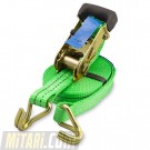 Ratchet webbing loadstrap 1.500kg | Width: 25 mm | Length: 6 mtr | Green